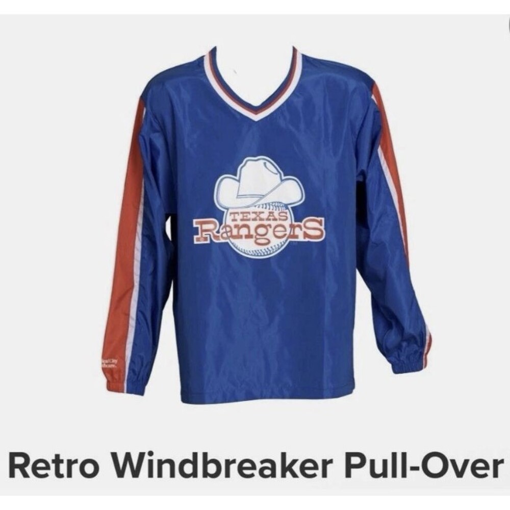 Texas Rangers MLB Retro Pullover Windbreaker Jacket SGA 9/4 Giveaway. Adult XL